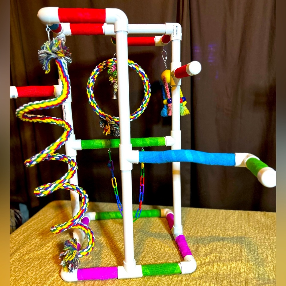 Handmade Bird Perch/Play gym